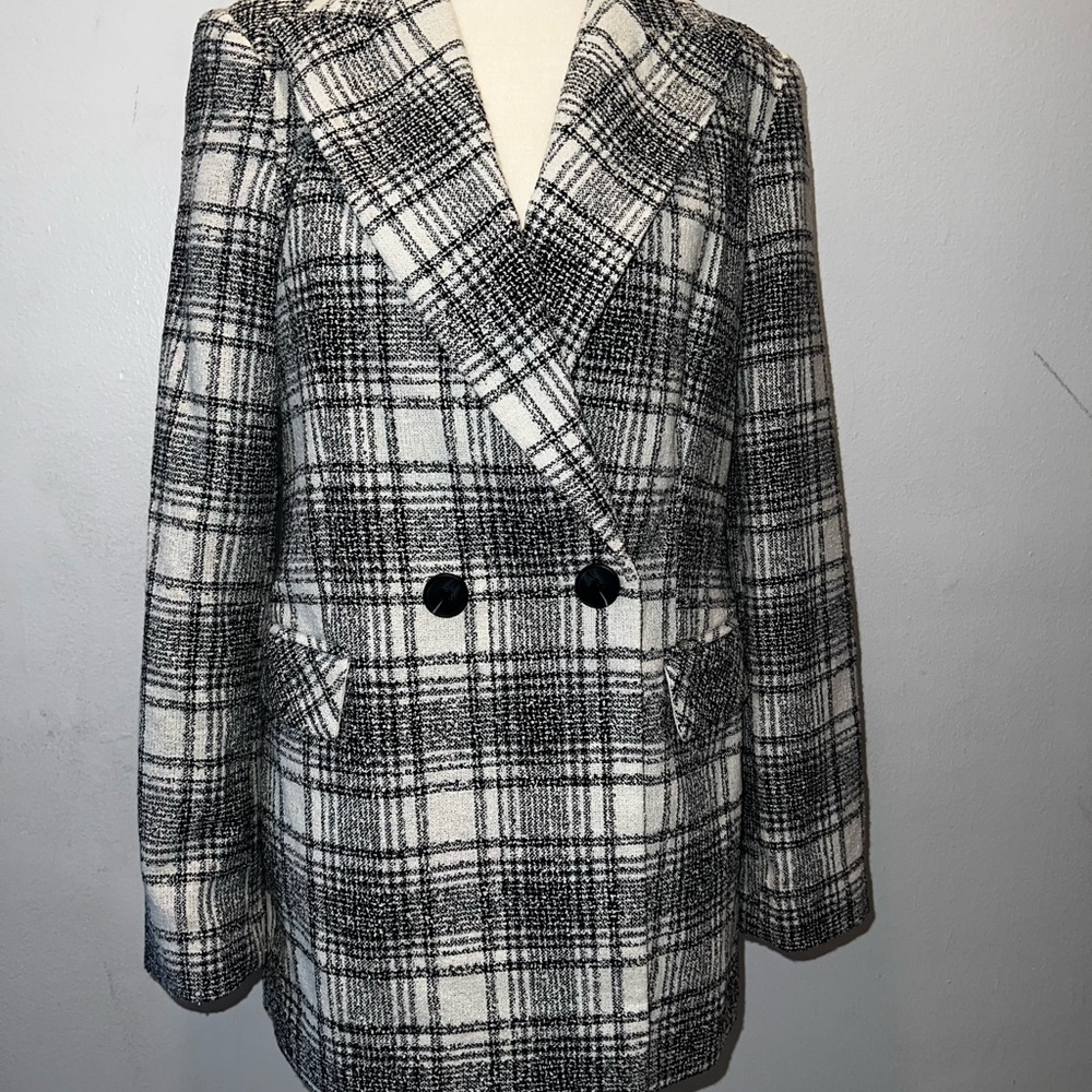 New, Plaid Double-Breasted Women's Jacket